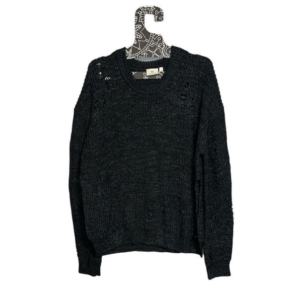 AG Adriano Goldschmied Finn Crewneck Tattered Knit Sweater Distressed - Picture 5 of 13